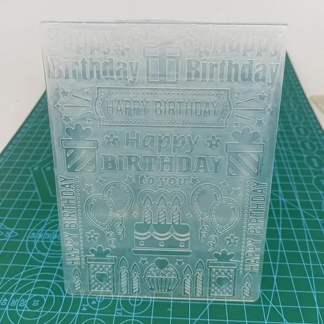 Balloons Birthday Embossing Folder Plastic Scrapbooking Craft Embosser  Folders Card Making Supplies Stamps Template New 2022