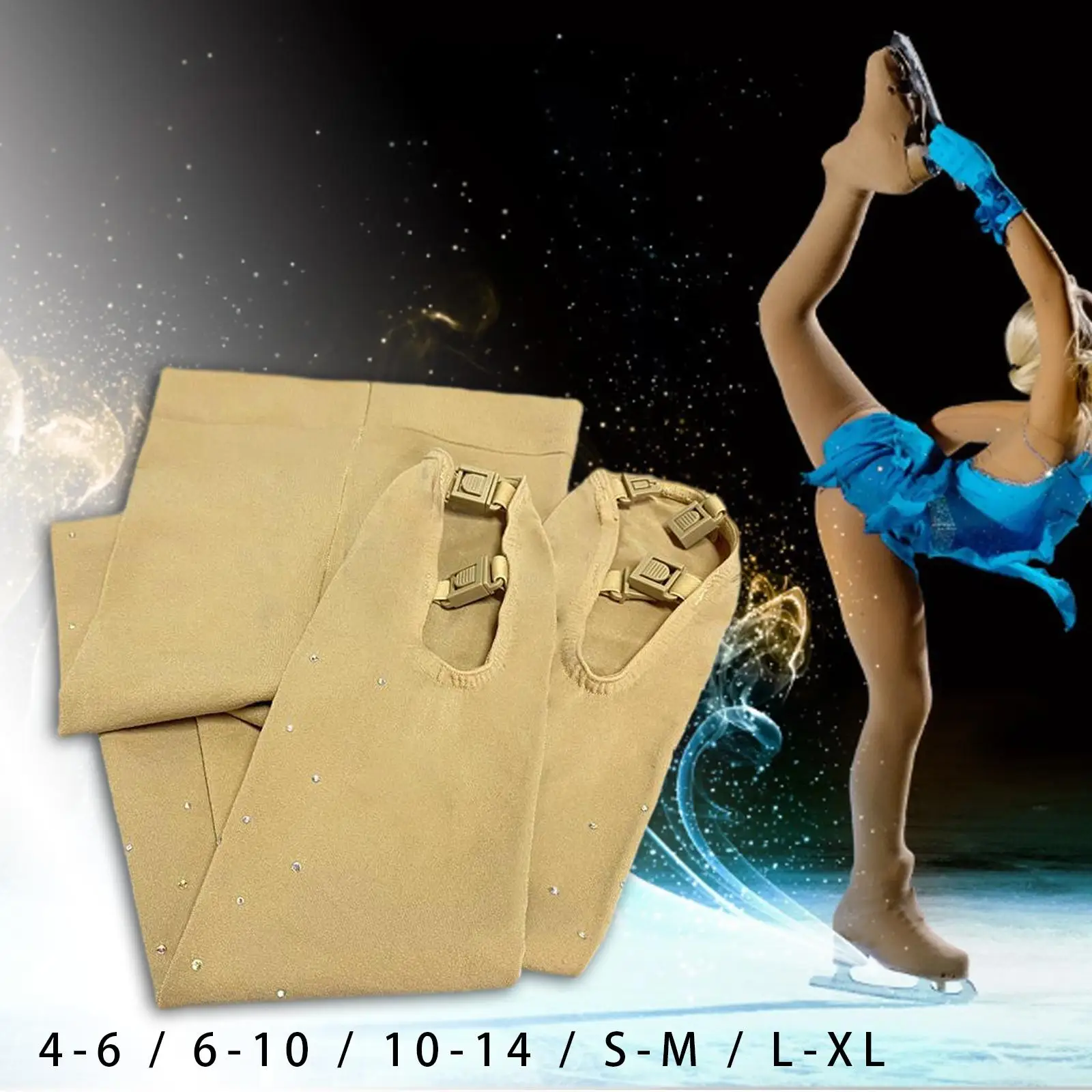 Ice Skating Tights Thermal Skate Tights for Training Competition Gymnastics