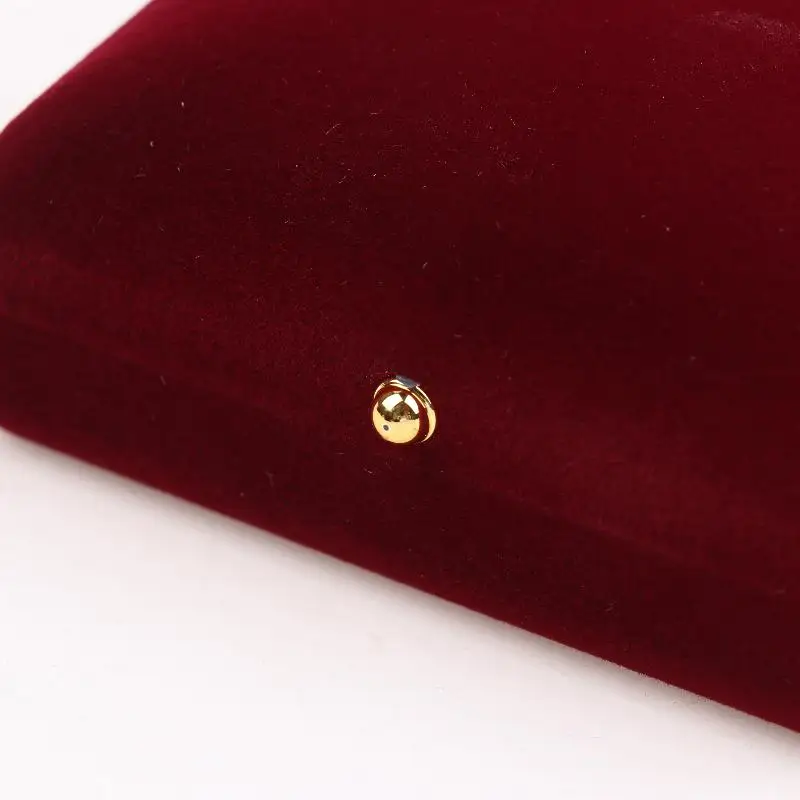 ●1PCS Flocking Gold Buckle Jewelry Box Pendant Ring Necklace Earring Bracelet Display Storage Box Luxury Feelings Packaging Box
