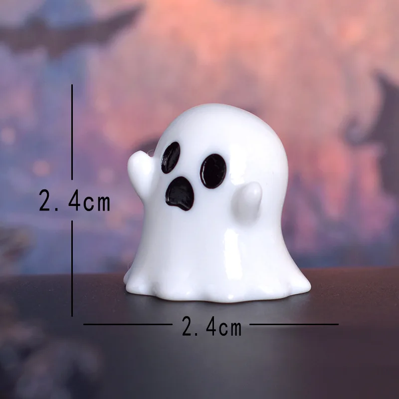 Figurine Miniature Lovely Cartoon Pumpkin Ghost Micro Landscape Ornaments For Halloween Decorations Home Office Desk Room Decor miniature duck figurines miniature ornament miniature figurines ghost ornament ornament crafts