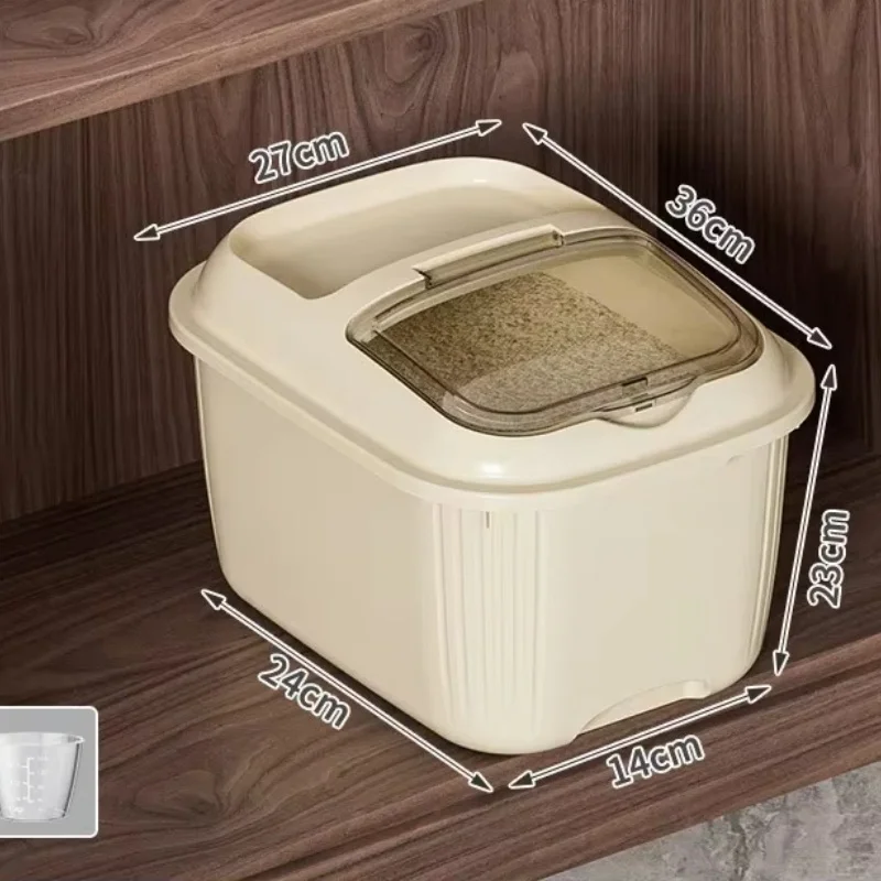Kitchen Container Bucket Moisture Proof Insect Proof Rice Box1015KG Grain Sealed Jar Storage Pet Dog Food Box Bullet Lid