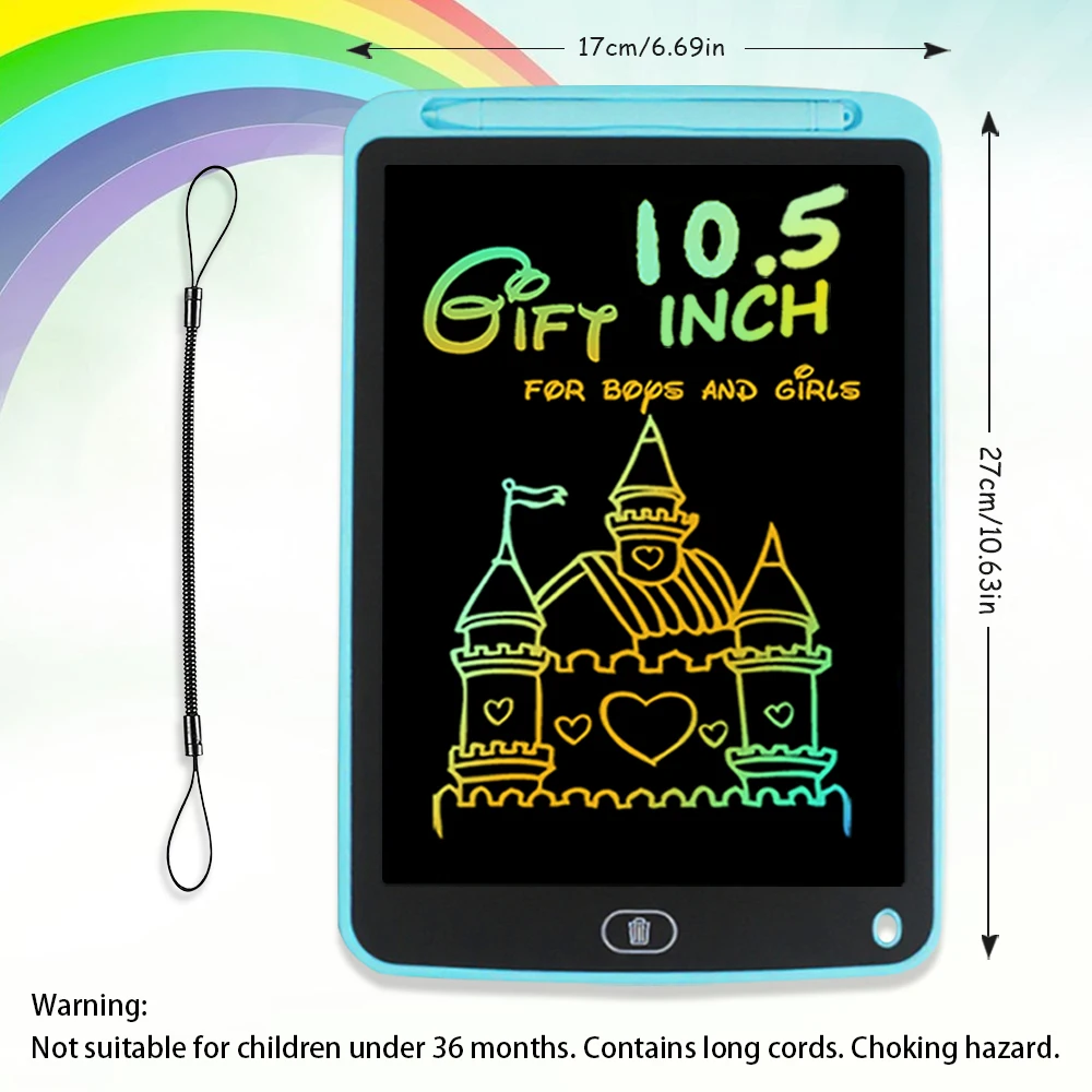 تابلت كتابة LCD مقاس 10.5 بوصة، وسادات رسم للأطفال...
