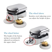 4Pcs 23mm Shower Door Rollers Sliding Shower Doors Wheels Replacement Roller Runner Wheel (2 Top & 2 Bottom ) 2