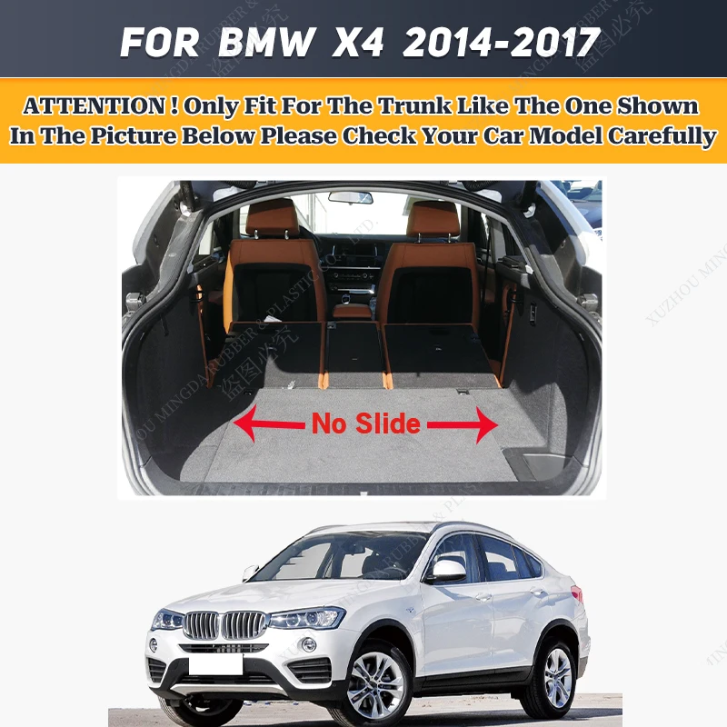 Car Trunk Mat For BMW X4 F26 2014 2015 2016 2017 Cargo Liner Carpet Interior Accessories Cover
