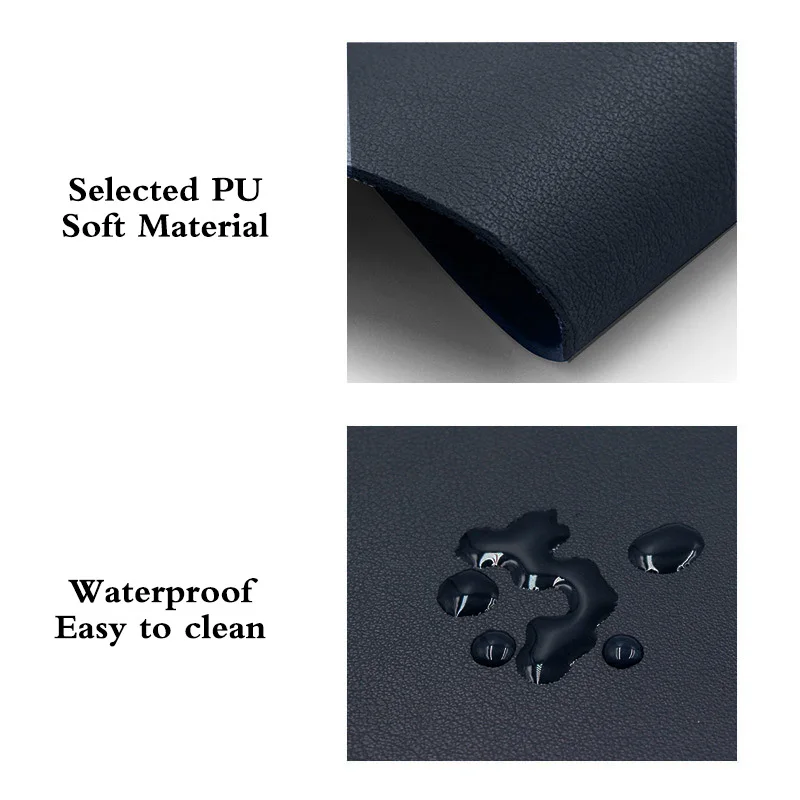Elegant PU Leather Waterproof Mouse Pad - Anti-Slip Desk Accessory