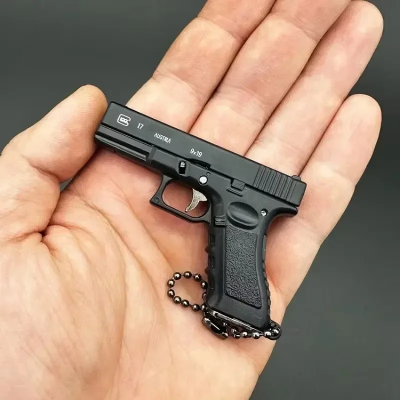 1:3 G17 Keychain Metal Mini Tactical Key Chain Tiny Pendant for Decorative Ornament Collection Christmas Gift for Men Army Fan 3