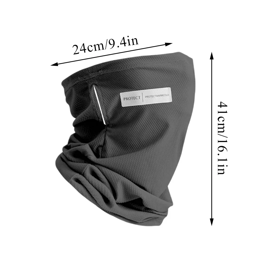 Outdoor UV Protection Ice Silk Mask Sunscreen Face Cover Neck Wrap Unisex Anti-UV Scarf Cycling UV Mask Ear Hanging Neck Scarves