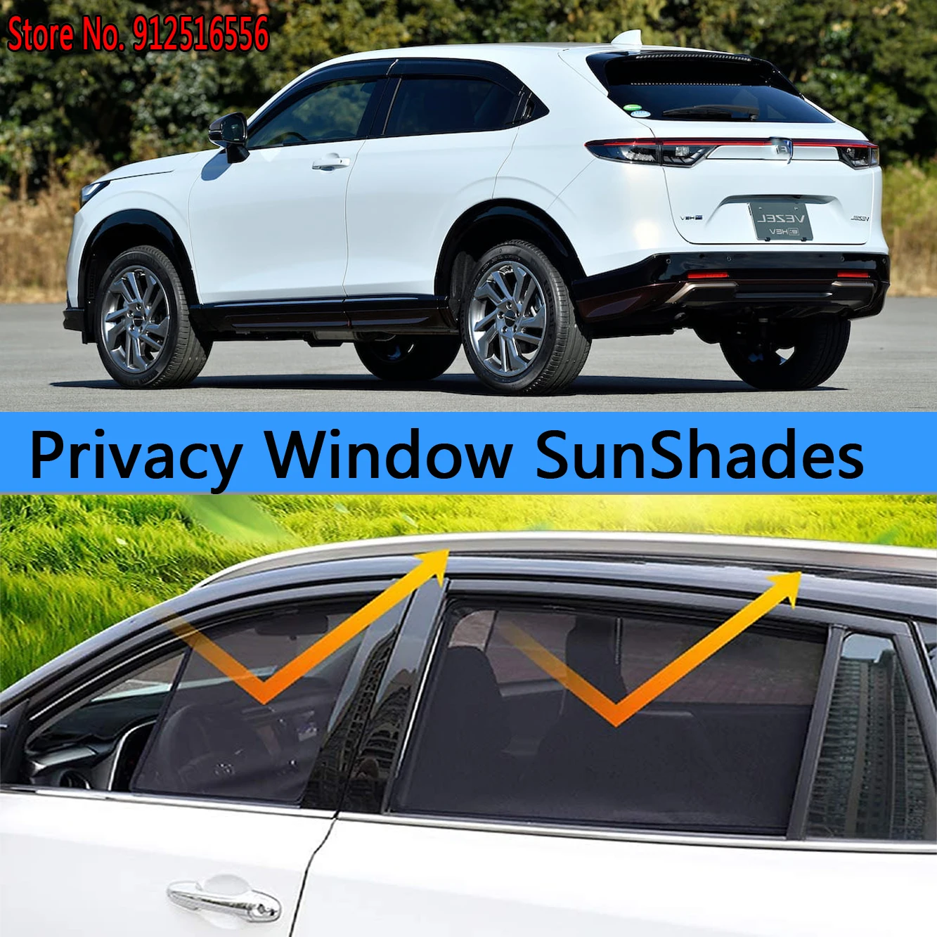 

Side Sun Shade Shading Protection Window SunShades Sunshield Car Accseeories For Honda Vezel HR-V HRV RV1 RV2 RV3 RV4 2023 2022