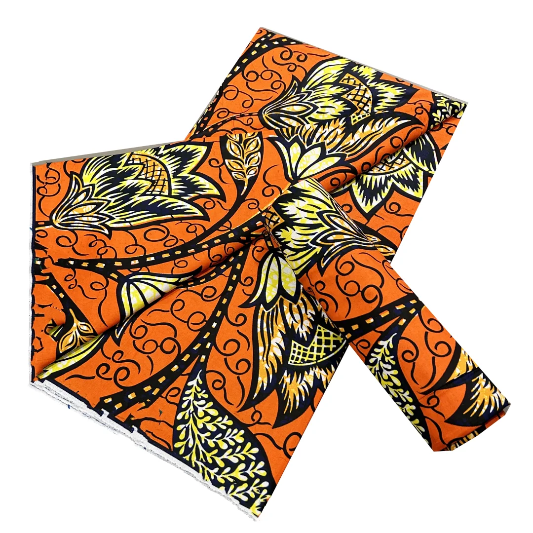 New Super Pagne Veritable Guaranteed African Super Real Wax Dutch Fabric For Dress Cotton 6 Yards