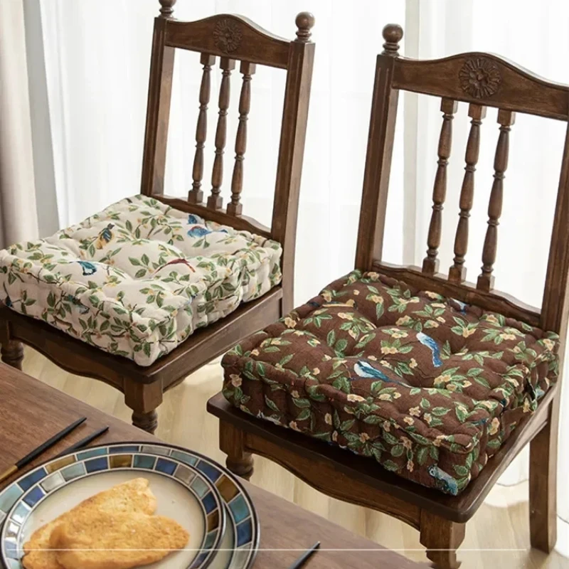

Cotton Linen Fabric Floor Cushion Home Futon Tatami Mat Large Round Cushion Thickened Soft Square Office Chair Cushion