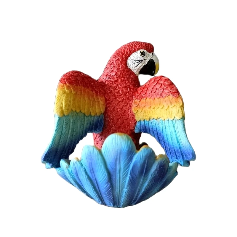 Rustic Parrot Statue Bottle Holder Decorative Resin Macaw Wine Rack Dining  Table Ornament Home Barware Craft Pub Accessories
