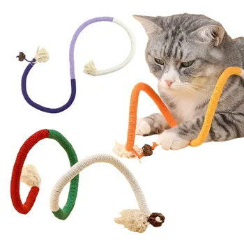 Cuerda rascadora para gatos, juguete de algodón resistente a las mordeduras, Protector de muebles para garra de pata, rompecabezas para gatos, 1/2/3 piezas 1