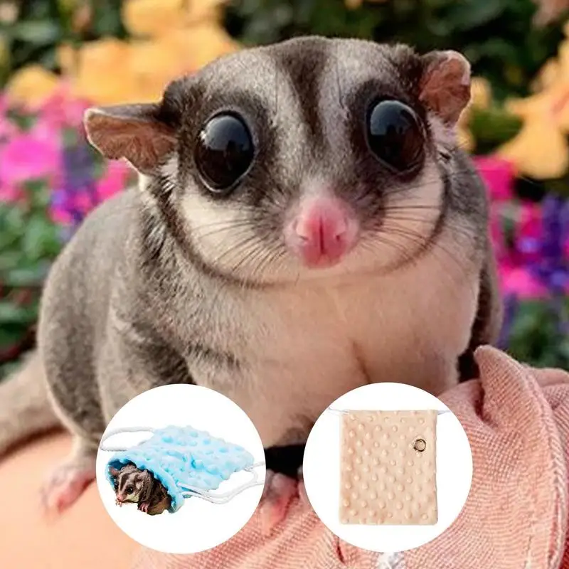 Sugar Glider Hanging Hammock Swing Bag Small Pet Criceto Sleeping Bed Pouch Warm Nest Scoiattoli Guinea Pig Bed Pet Winter Supply