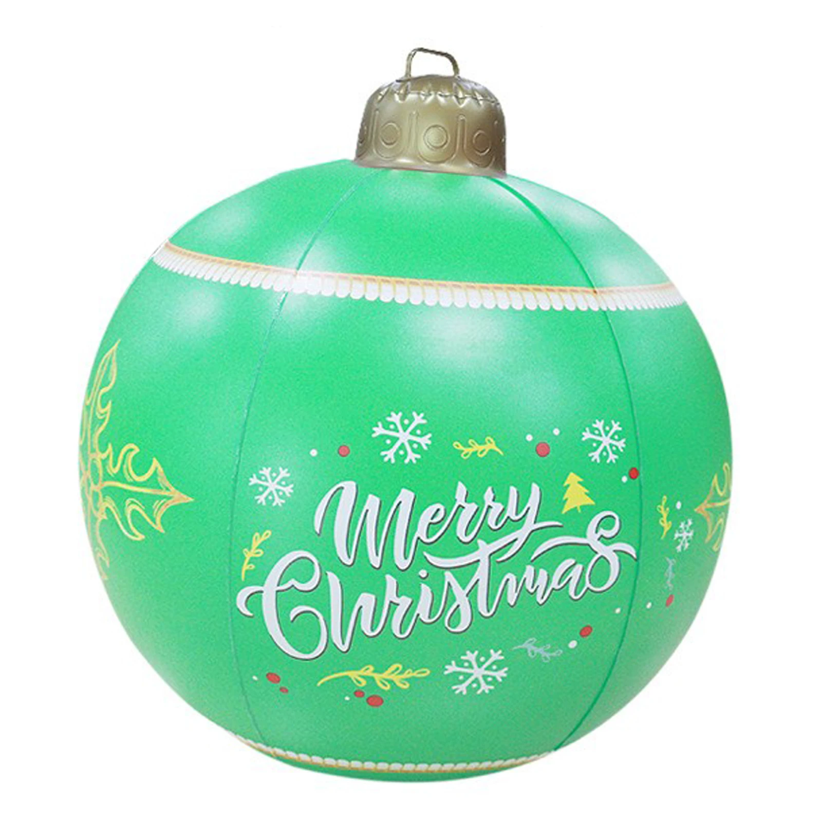 

60cm Outdoor Christmas Inflatable Decorated Ball PVC Giant Big Large Balls Xmas Tree Decorations Toy Ball With Light