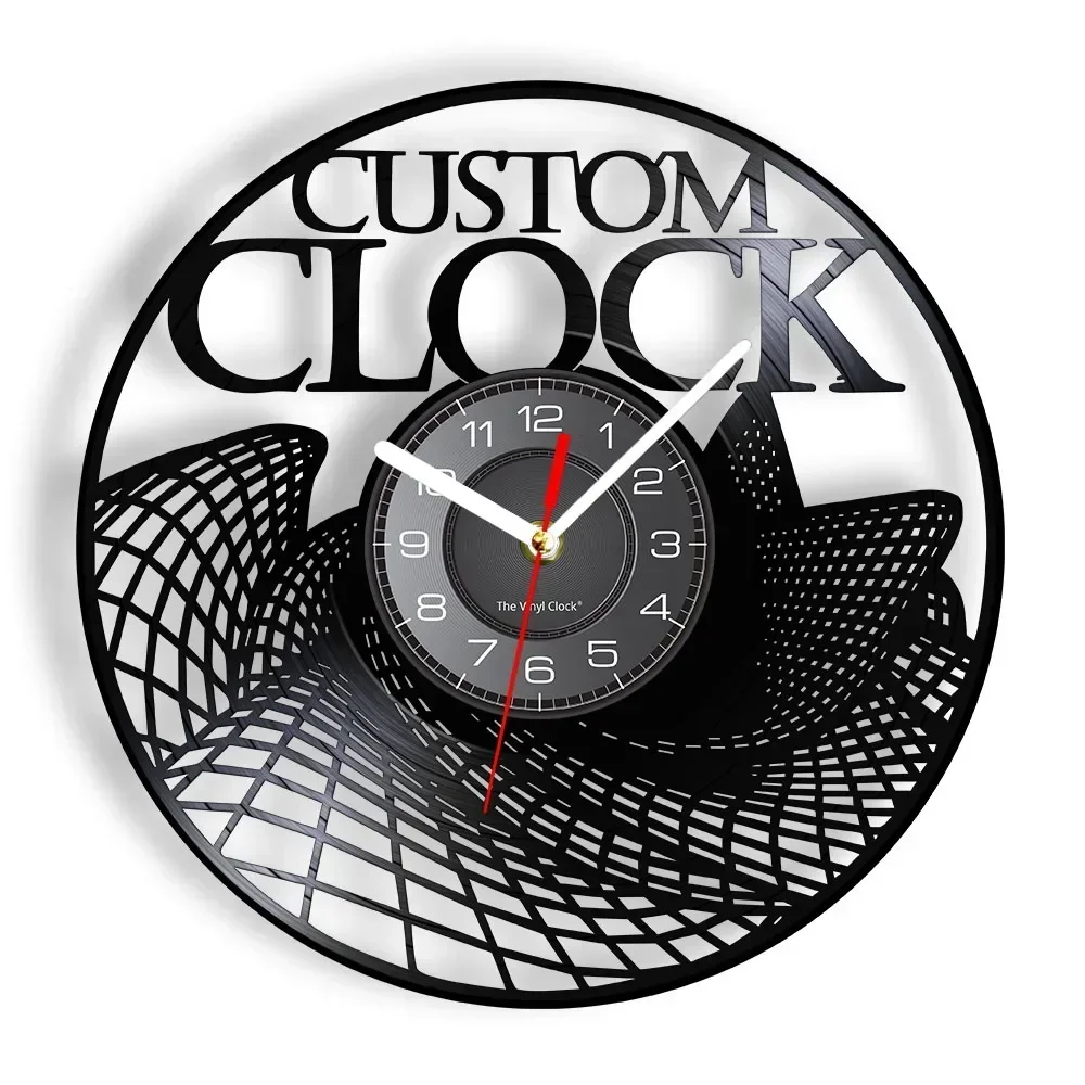 Wall Clock Order Your Design And Personal Personalized Vinyl Clock Vintage Customization Record Watch Timepieces New Year Gift