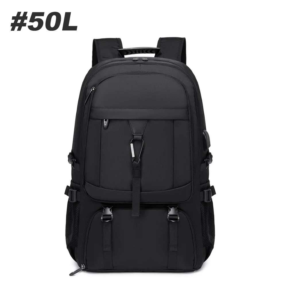 1 adet Büyük 50L/80L Seyahat Sırt Çantası Taşıma Dayanıklı Laptop Bölmesi 17-18 Inç Dizüstü Bilgisayarlar için Erkekler Ve Kadınlar Yürüyüş Uçak Ayakkabı