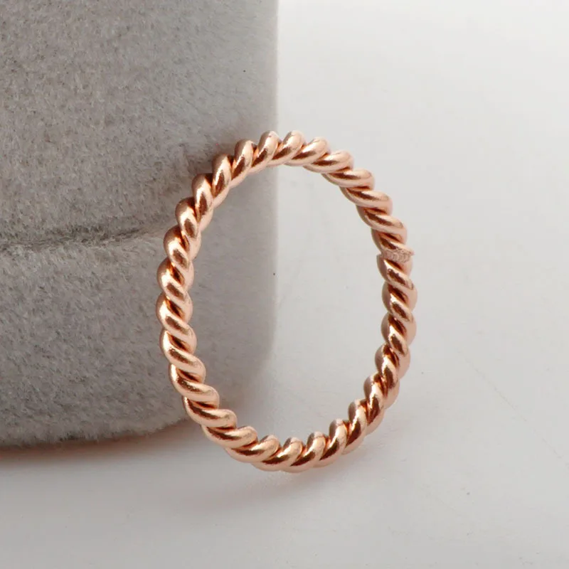 Women Wedding Party Ring 2 mm Twisted Stainless Steel gold color ring stainless steel ring,finger ring,wedding rings,wedding ring