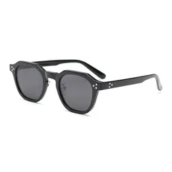 Luxury Vintage Square Polarized Sunglasses with Thick Frame (Full black)