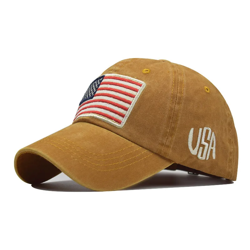 

Men Women Washed Baseball Caps American Flag Distressed Cotton Dad Hat Embroiderred for Youth Boys Girls