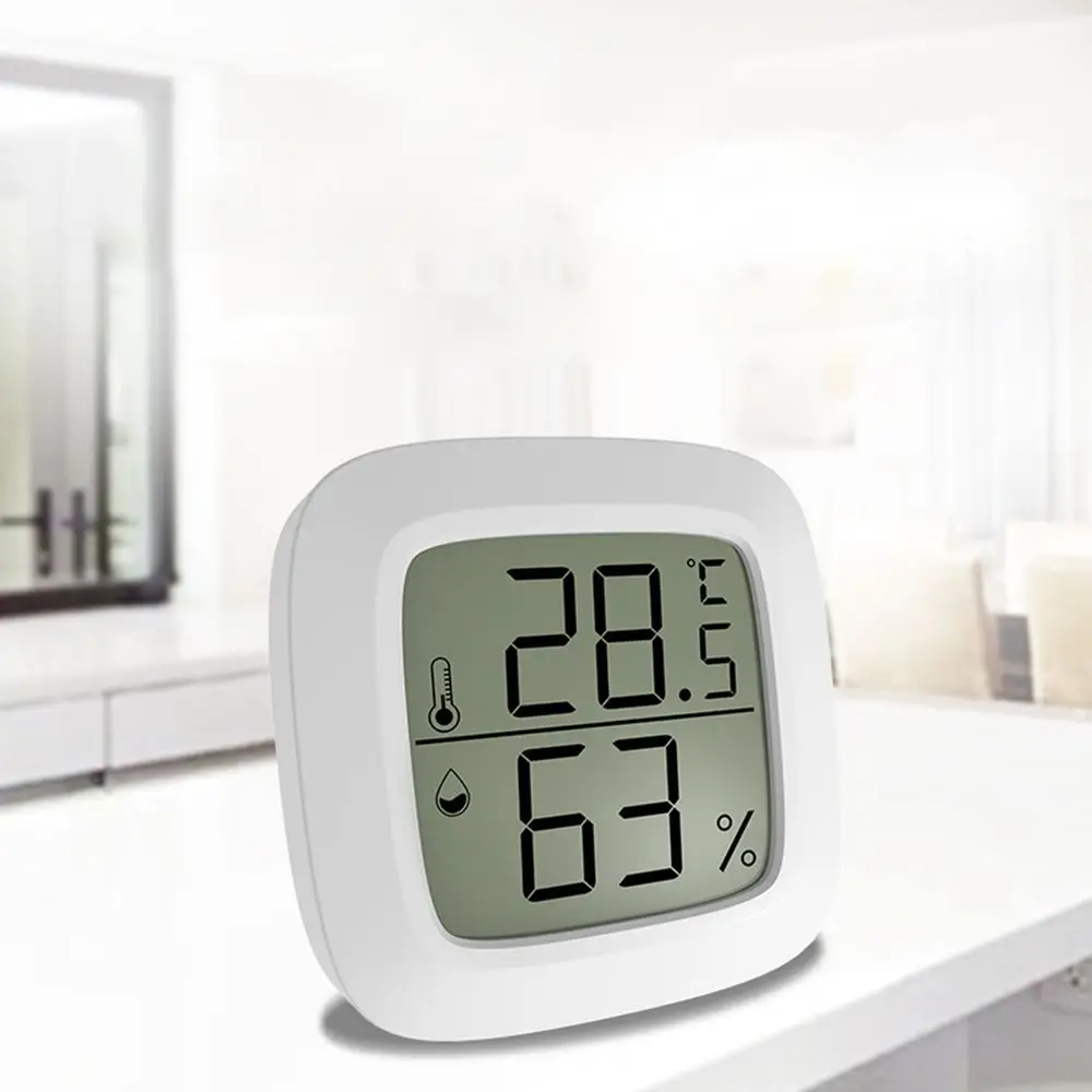 Magnetic Mini LCD Digital Room Thermometer Temperature Sensor Humidity Meter Indoor Hygrometer Gauge Weather Station 4