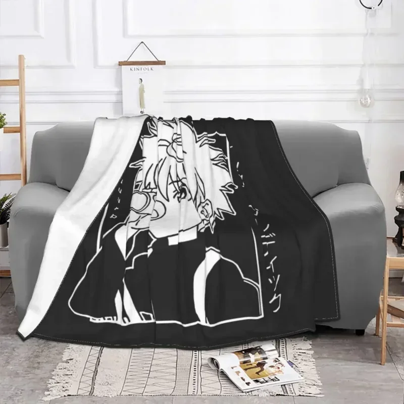 X Hunter Blanket Soft Flannel Fleece Warm Killua Zoldyck Anime Hxh Throw Blankets for Travel Bedding Bedspreads throw blanket 2