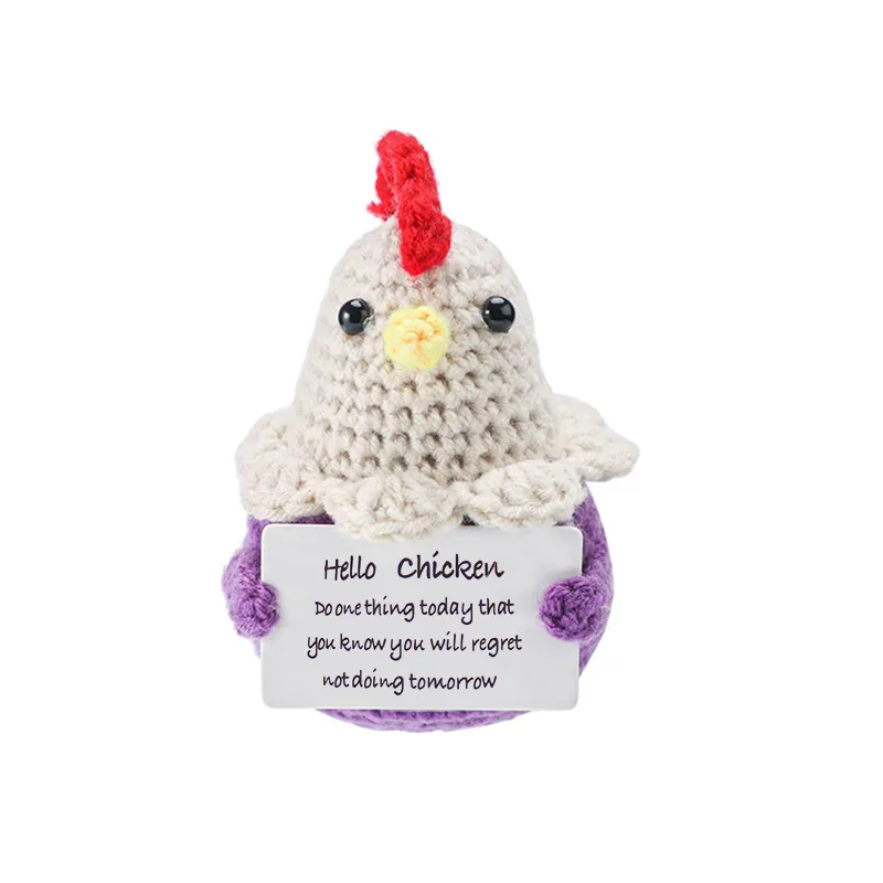 Kreative gehäkelte Tierpuppe, niedliche emotionale Unterstützung, Strickpuppe, Freunde, Geschenk – Detail 13