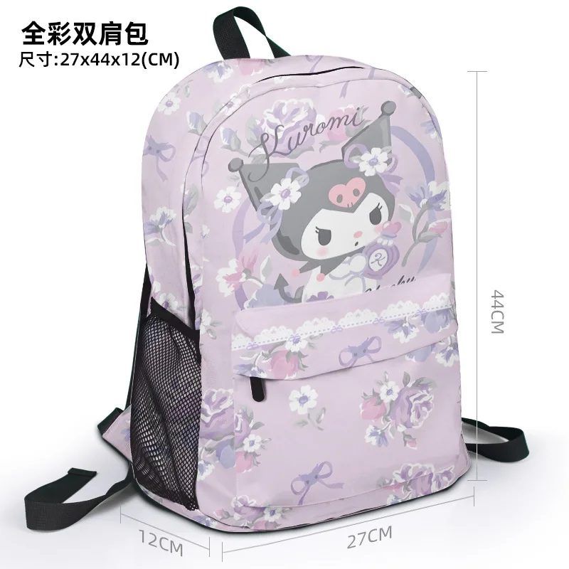 

Kawaii Cute Sanrio Backpack Kuromi Cartoon Backpack Outsourcing Travel Bag Storage Bag Canvas Bag Student Schoolbag Girl Gift