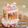 Kids Mini Claw Machine Cartoon DIY Prizes Gashapon Plush Doll Arcade Crane Vending Machine for Children Birthday Christmas Gifts 4