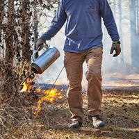 Heavy Duty 15 Gauge Aluminum Canister,Forestry Suppliers Double-Bottom Drip Torch,Big Mouth for Easy Filling 1