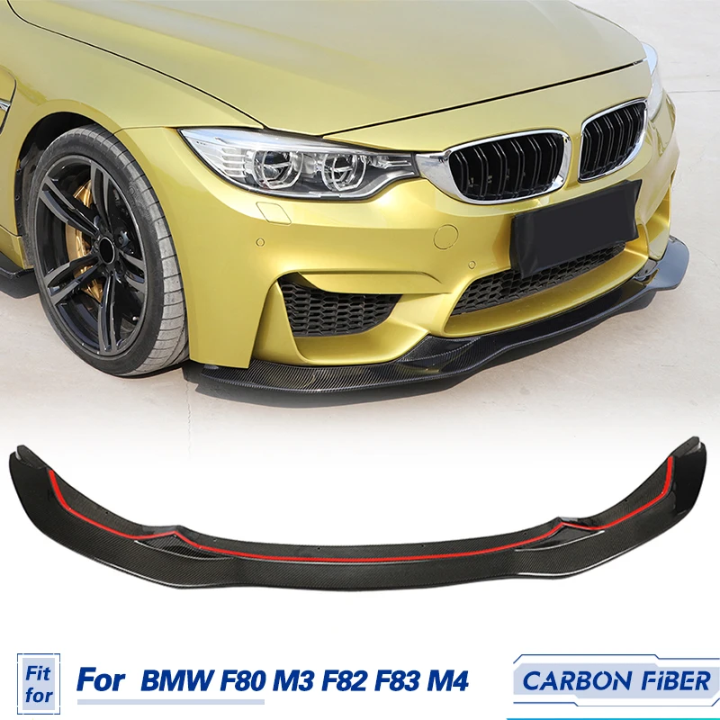 

Автомобильный передний бампер, спойлер из углеродного волокна для BMW F80 M3 F82 F83 M4 Coupe Convertible 2014-2018, передние разветвители для губ, фартук для подбородка