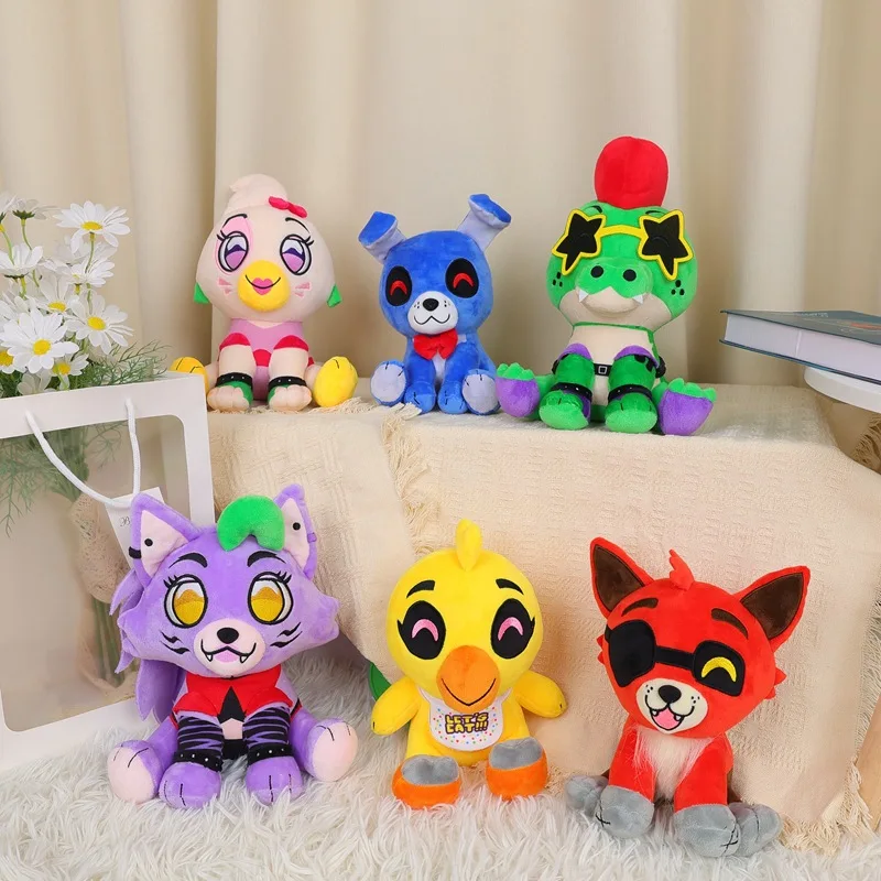 

New Star Crocodile Doll FNAF Game Peripheral Doll Trend Cute Sitting Posture Little Wolf Plush Toy Christmas Gift for Children