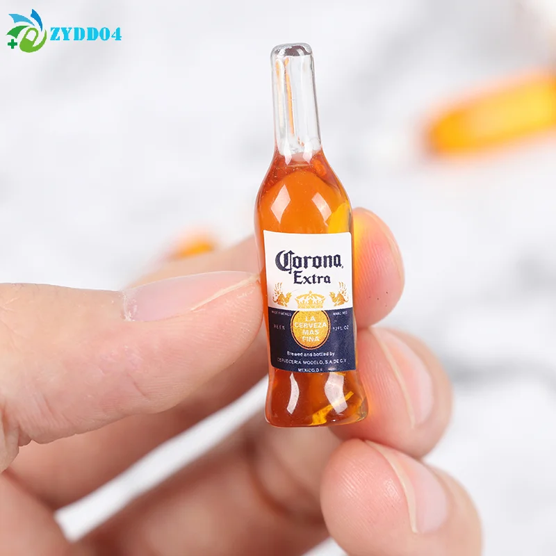● 10Pcs 1/6 인형 집 미니어처 수지 병 미니 시뮬레이션 와인 병 모델 인형 집 액세서리 어린이 장난감 어린이 선물