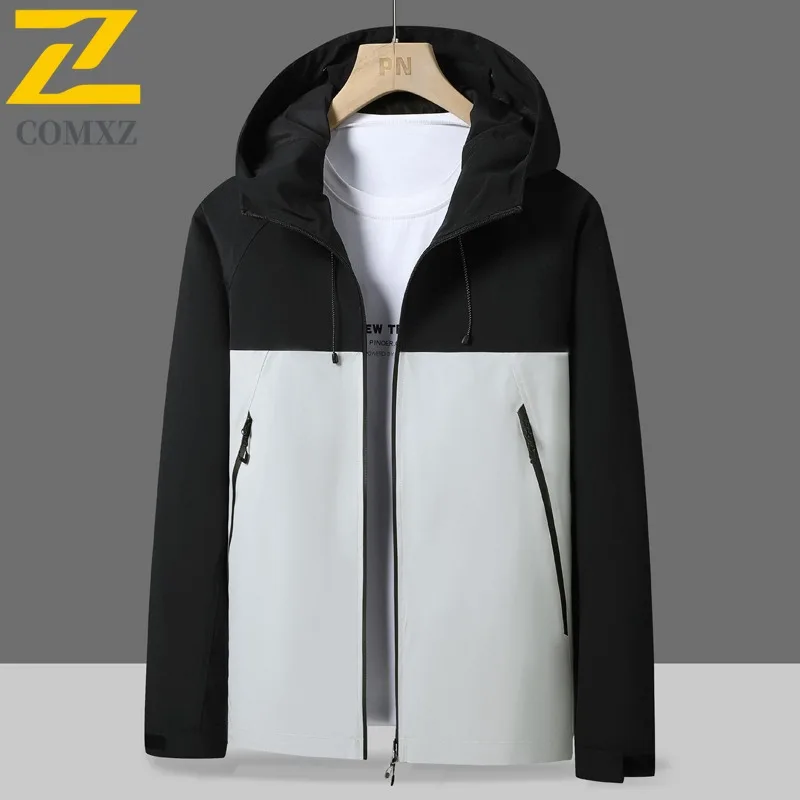 EiAO Windbreaker Unisex Autumn Lightweight Jacket Waterproof Windproof Colorblock  Hiking Coat for Camping Fishing Outdoor Wear