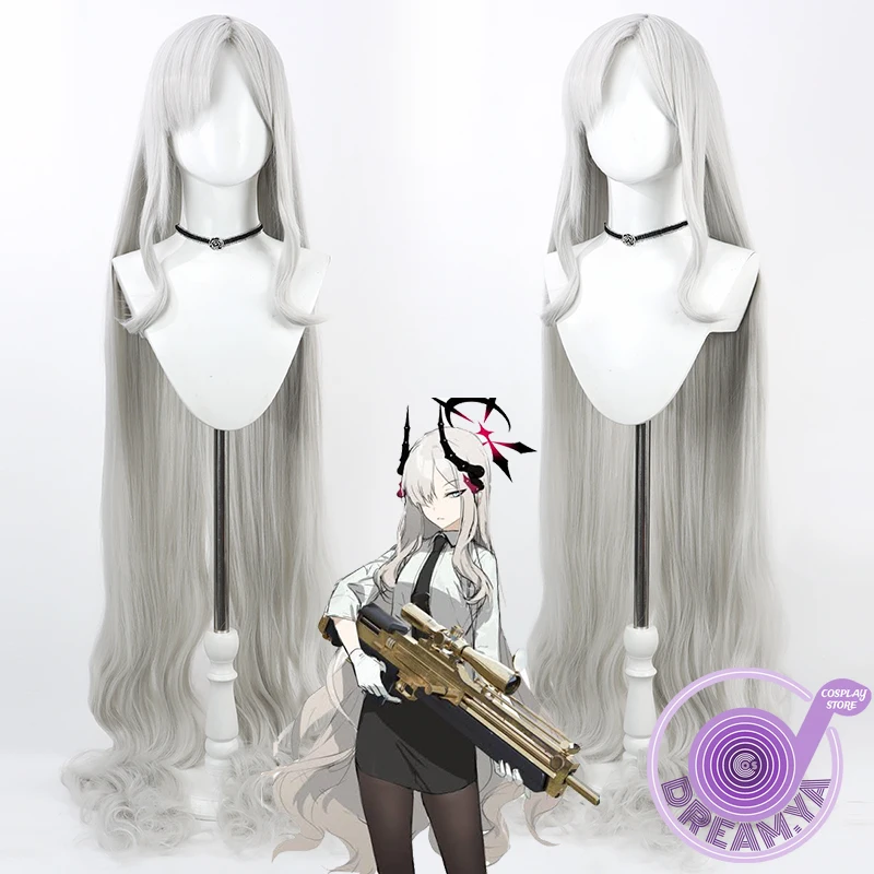 

Hanuma Makoto парик для косплея синий архив серый 150 см Длинные Синтетические волосы термостойкие Хэллоуин Карнавал ролевые игры искусственные волосы + парик