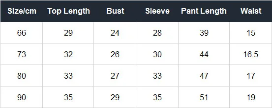 Description Picture 2 of item0-24M Newborn Kid Baby Boy Girl Clothes Set Autumn Winter Long Sleeve Top Pant Suit Cotton Two Piece Pajamas Set PJ Outfit