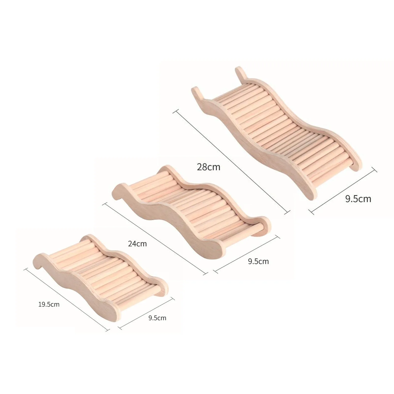 Hamster Climbing Ladder Multipurpose Easy Installation Decorative Beech and Birch Interactive Wood Hamster Ladder for Home
