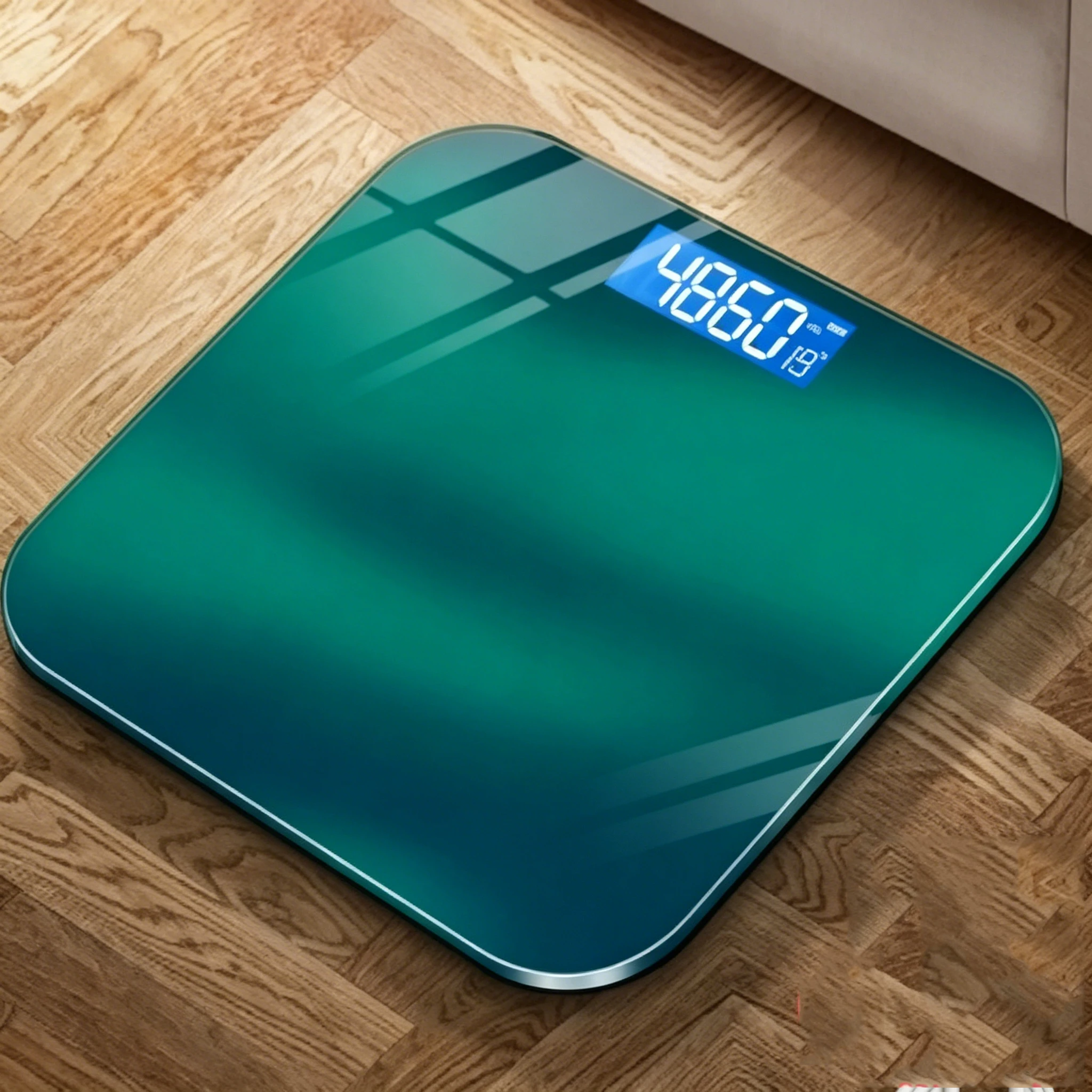 Gradient Color Digital With Measuring Tape Headband LCD Display Smart USB Charging Bathroom Weight Loss Scale_voghion.com