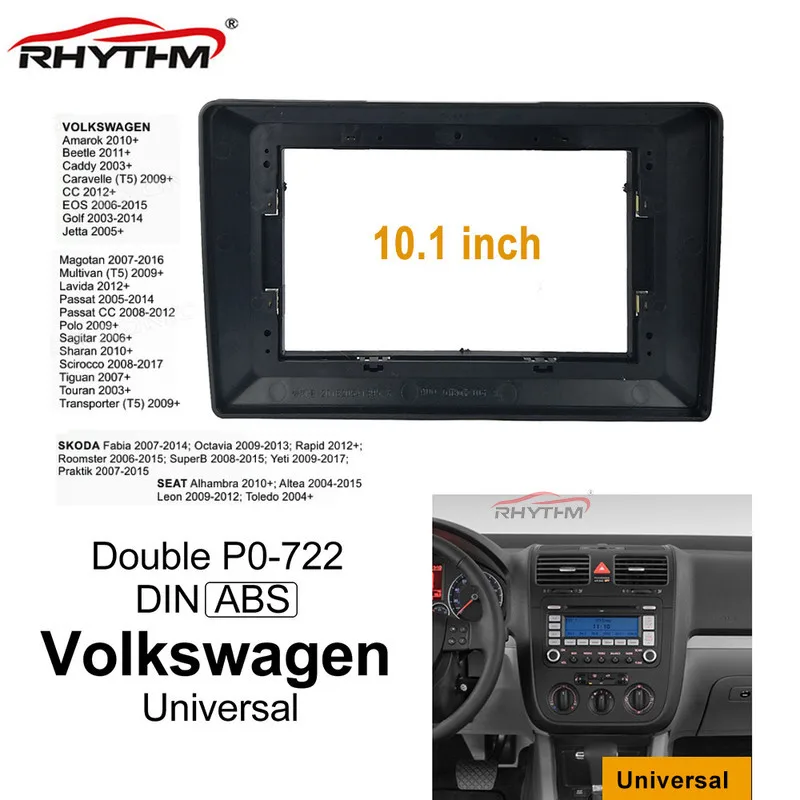 

Car Fascia For Volkswagen Touran Passat Golf CC Jetta Magotan SEAT Panel Mount Installation One Double Din Car DVD Frame Kit
