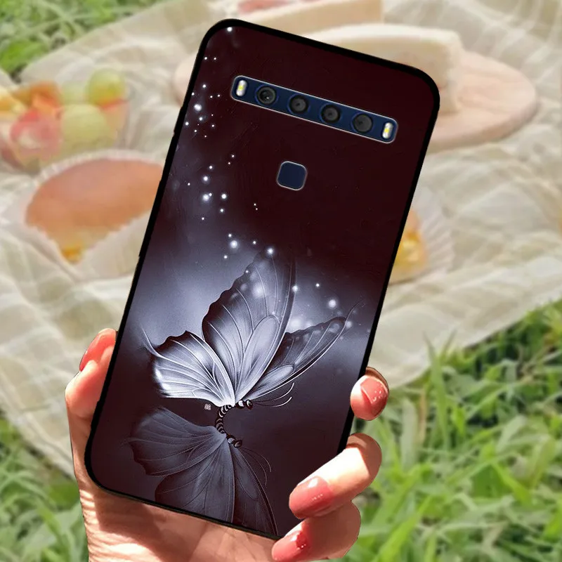 Elegant Marble Black Silicone Soft Bumper Protective Case Cover