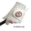 2 Pcs Cabretta Leather Golf Gloves Women with Bling Ball Marker Extra Grip Left Right Hand Pink Fit Ladies Girls Golfer 4