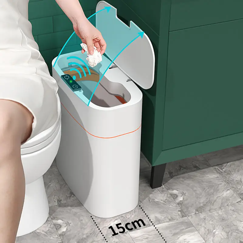 

Smart Intelligent Sensor Trash Can Kitchen Bathroom Living Room Home Electronic Trash Can Automatic Adsorption Of Garbage Bags