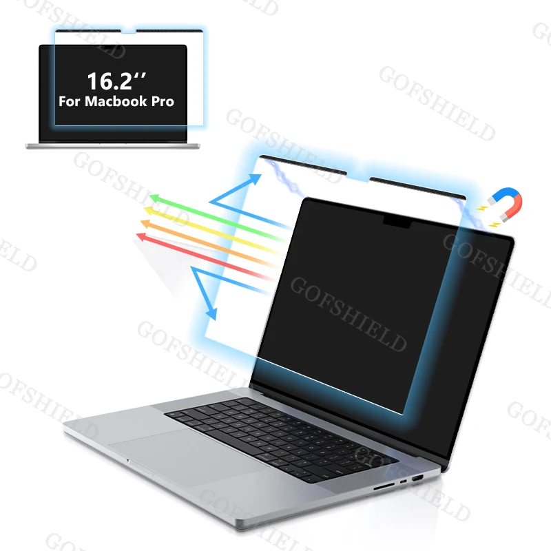 New Product Magnetic Blue Light Blocking Filter Laptop Protector Screen for MacBook Pro16.2,15.4,13.3,14.2,/Air 13.3,13.6,15.3