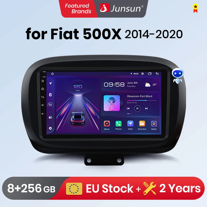 Autoradio Android Per Fiat 500X 2014-2020 - 9 Pollici Wireless CarPlay E Android Auto