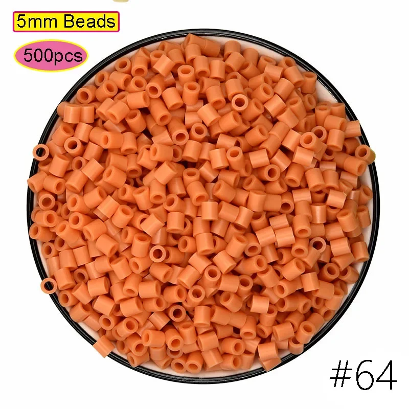 500PCS Multicolor Hama Beads for Kids – DIY Puzzle and Pixel Art Toy Set