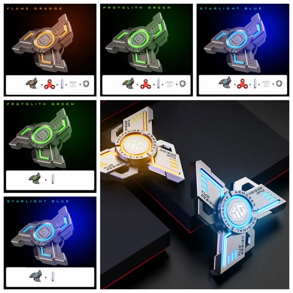 Fingertip Toys Fingertip Gyro Mini Smart Fidget Spinner Toys Glowing In The Dark Rotating Small All-metal Birthday Gifts