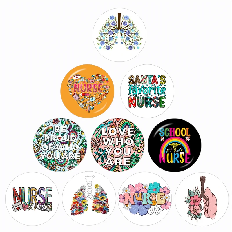 

Nurse Lung Anatomy and Flowers 10pcs 12mm/16mm/18mm/20mm/25mm/30mm Glass Cabochon Demo Flat Back Making Findings