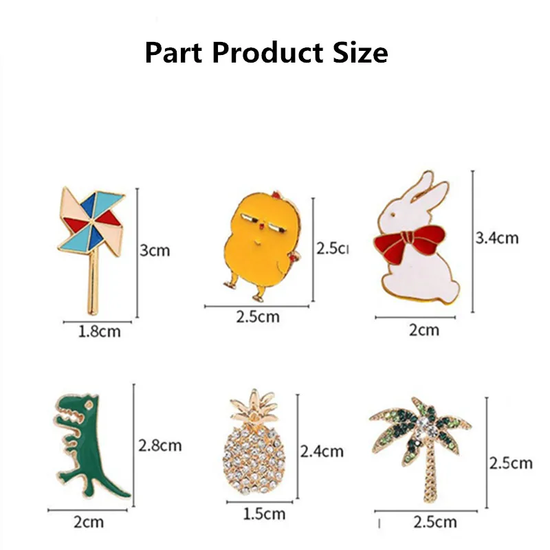 10/20/30/40/50Pcs Diversity Random Badges Cute Ins Personalized Metal Pins Decorative Backpack Clothes Bag metal pins