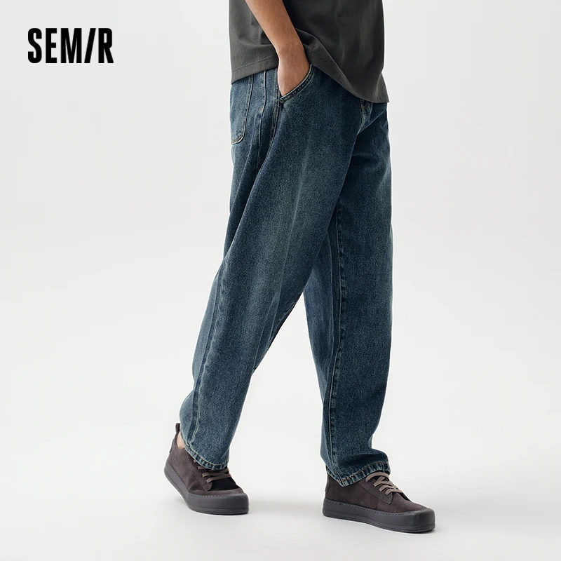 Semir Jeans Men 2024 Spring New Fashionable Vintage Tapered Trousers 3