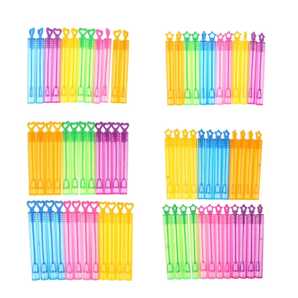 12/24pcs Empty Bubble Blowing Maker Without Water Soap Bottle Tube Romantic Plastic Outdoor Games for Birthday Party Decoration