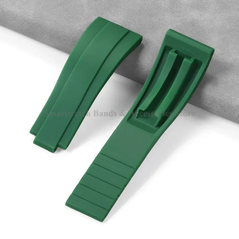 Premium 20mm TPU Silicone Watch Strap with Metal Buckle - Men's Accessory Bracelet Replacement